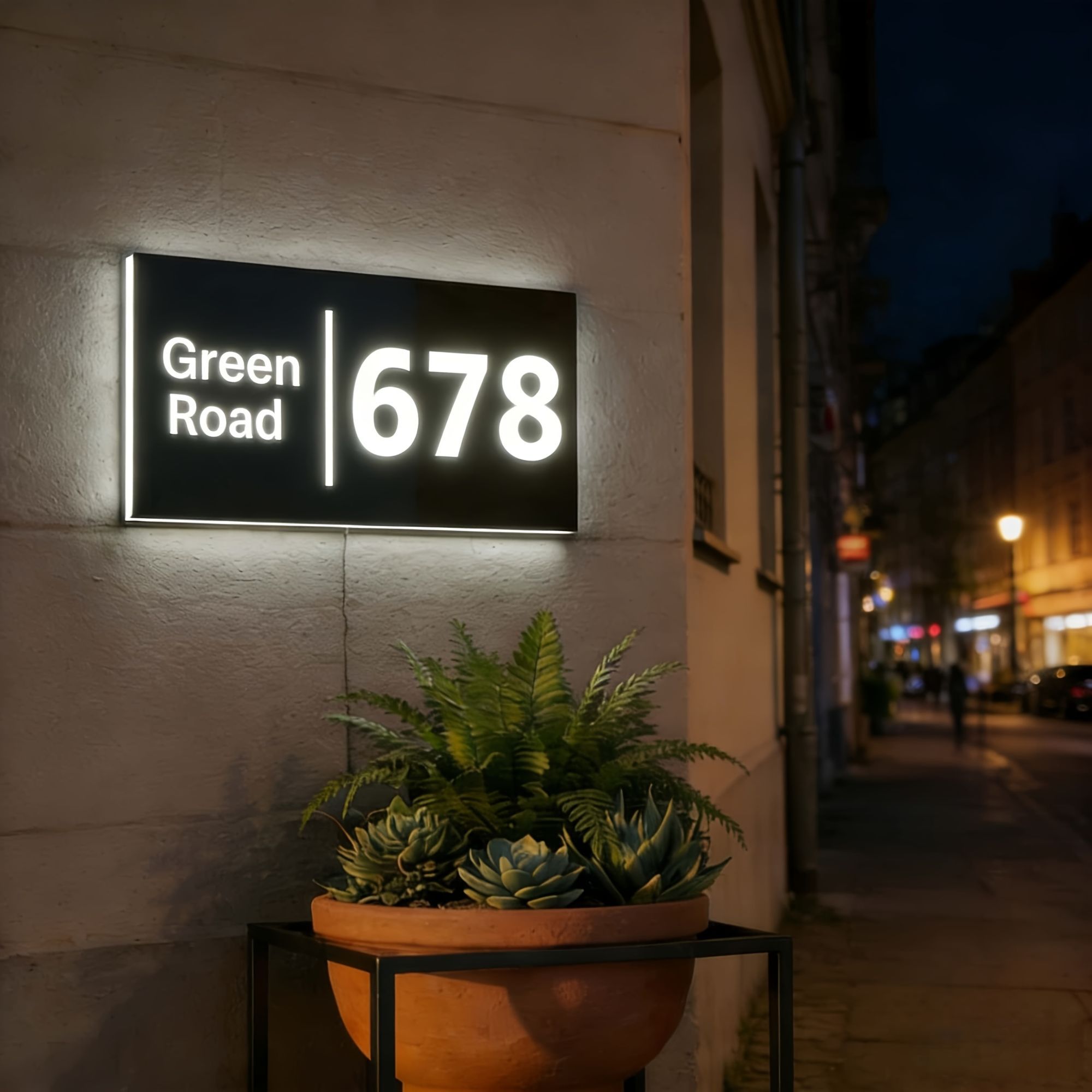 Smart Garden Restaurant - Papan Informasi Alamat Rumah Modern Sederhana