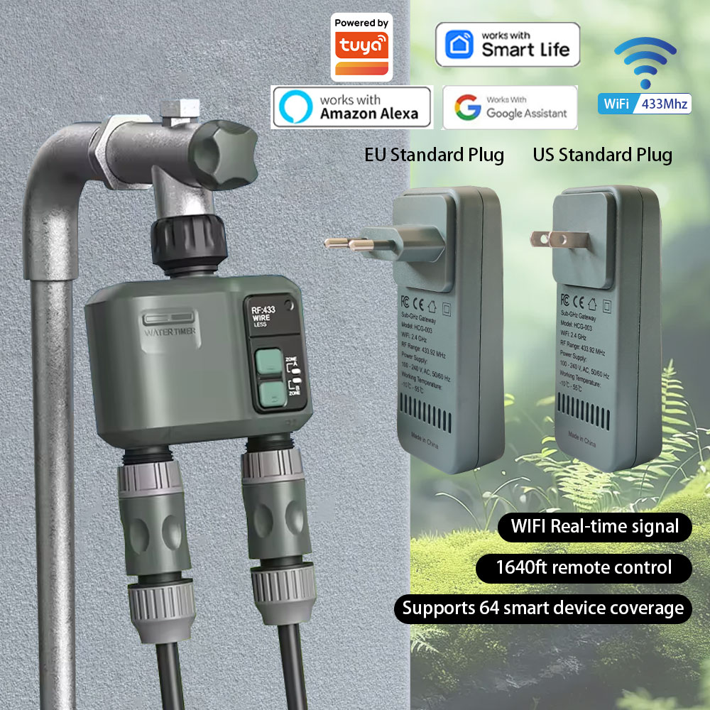 Tuya Wifi+RF433 2 Outlet Penga - Smart Garden Nursery ulasan dan harga