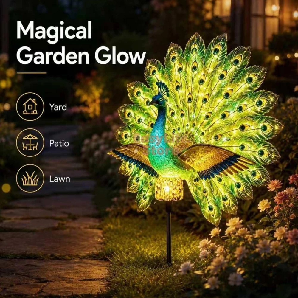 Patung Taman Merak Tenaga Sury - Smart Garden Light Camera ulasan dan harga